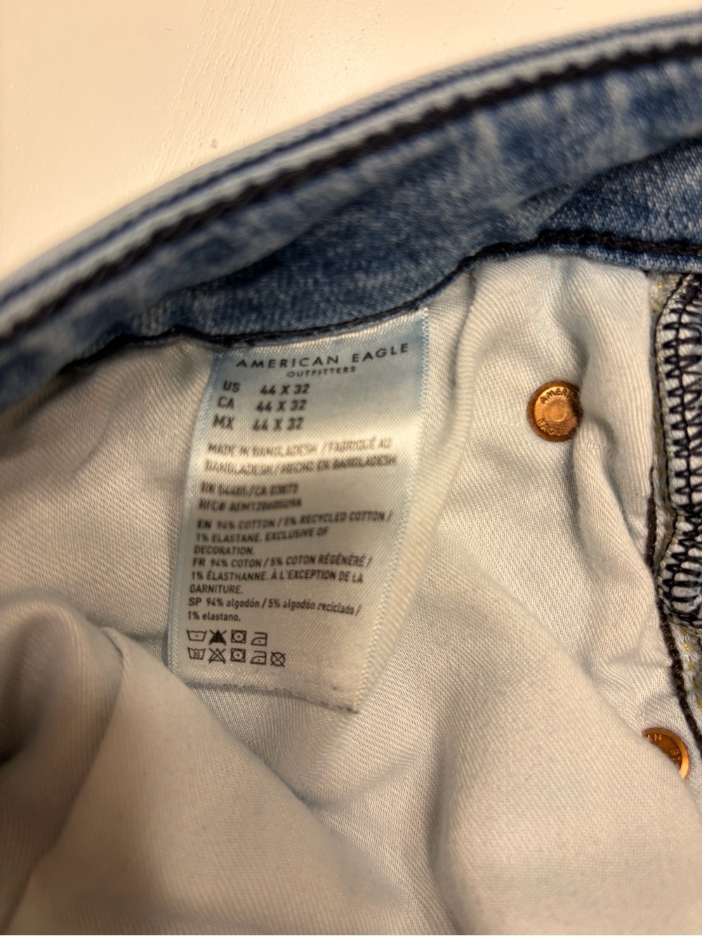 American Eagle Outfitters Light Blue Slim Straight Jeans - Picture 4 of 5